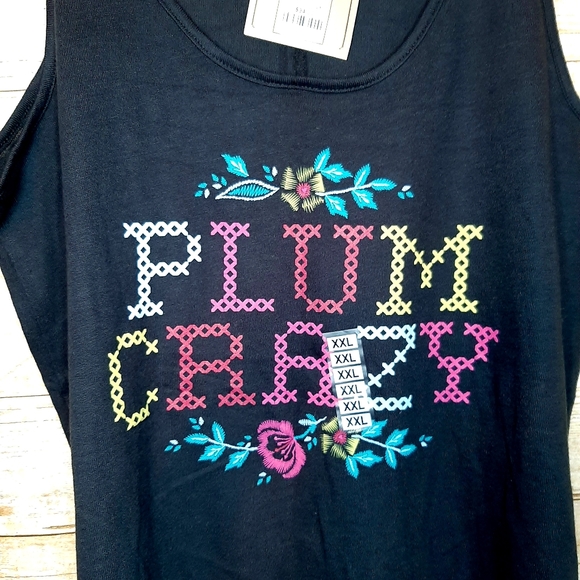 Junk Gypsy Plum Crazy Tank Top, 2XL - Picture 2 of 5